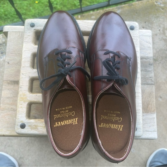 Rare Vintage Hanover Sz 10E/C Scotch Grain Plain Toe Calfskin Blucher Brown - Picture 10 of 11